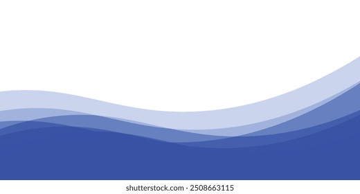  Modern blue banner background. Graphic design banner pattern background template with dynamic wave shapes. EPS 10