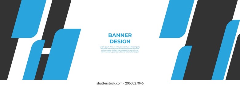 Modern blue banner background. Vector abstract graphic design banner pattern background template.