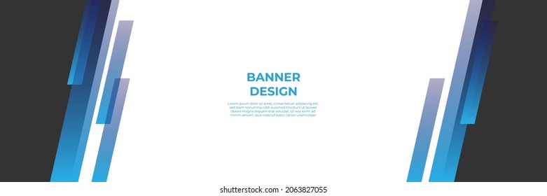 Modern blue banner background. Vector abstract graphic design banner pattern background template.