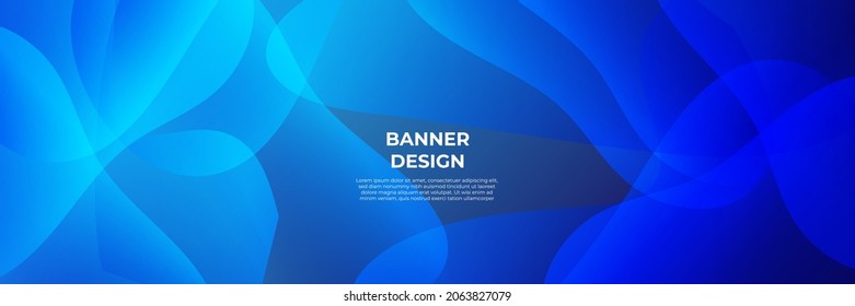 Fondo de banner azul moderno. Plantilla de fondo de patrón de banner de diseño gráfico abstracto vectorial.