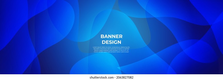 Modern blue banner background. Vector abstract graphic design banner pattern background template.