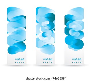 Modern Blue Banner Set