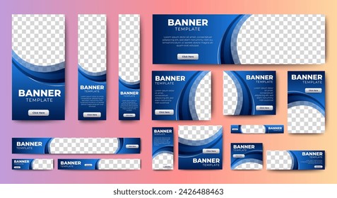 Modern Blue banners template design. cover header background for website design, Social Media Cover ads banner, flyer, invitation card
