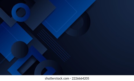 Modern blue and black colorful corporate abstract technology background. Vector abstract graphic design banner pattern presentation background web template.