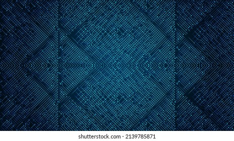 Modern Blue Blockchain Technology Background,Digital and Connection Concept design,Vector illustration.
