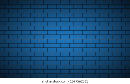 Diseño moderno de ladrillo azul. Patrón de azulejos sin soldadura. Ilustración vectorial simple