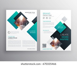 Modern Blue Brochure Cover Design Annual Stock Vector (Royalty Free ...