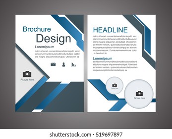 Modern Blue Brochure layout design