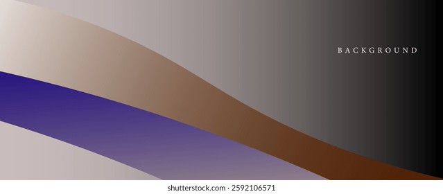 Modern blue and brown gradient background with waves. vector. 3D gradient yellow and magenta Wavy Shape. vector. eps 10