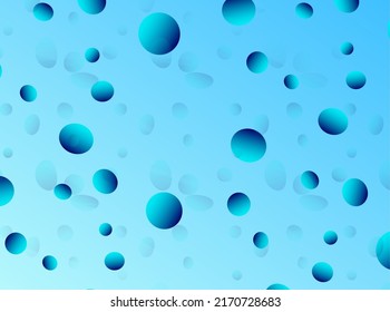 Modern blue bubbles geometric  design background