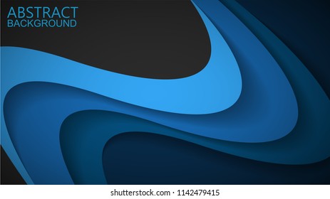  Modern Blue Burve Vector Background 