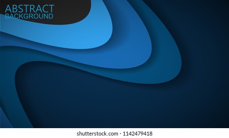  Modern Blue Burve Vector Background 