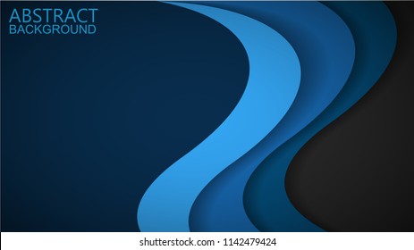  Modern Blue Burve Vector Background 