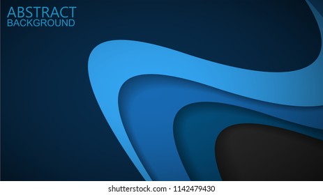  Modern Blue Burve Vector Background 