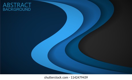  Modern Blue Burve Vector Background 