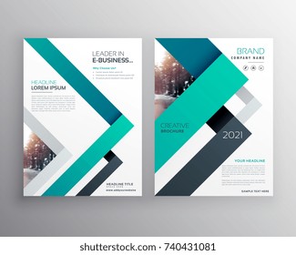 Blue Annual Report Brochure Flyer Design Stock Vector (Royalty Free ...