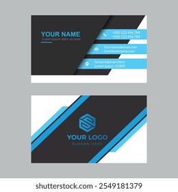 Modern blue and blue business card 