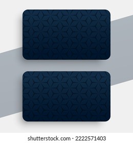 Modern blue and blue business card design template