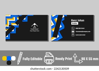 modern blue business card design