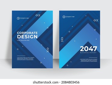 Modern blue business corporate cover design background. Blue digital contemporary covers, templates, posters, brochures, banners, flyers. Abstract minimal futuristic technology design backgrounds