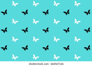 Modern blue butterfly pattern