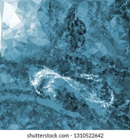Modern blue color background. Low polygonal image