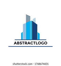 modern blue color real estate logo icon mark vector