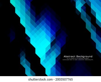 Modern blue color triangular mosaic pattern background vector