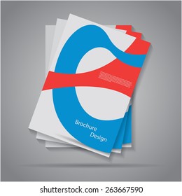 Modern blue colored water wave brochure / flyer design.