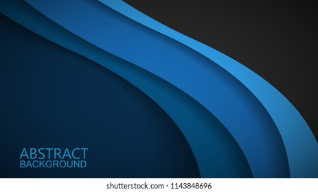  Modern Blue Curve Vector Background 