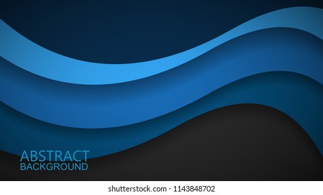  Modern Blue Curve Vector Background 