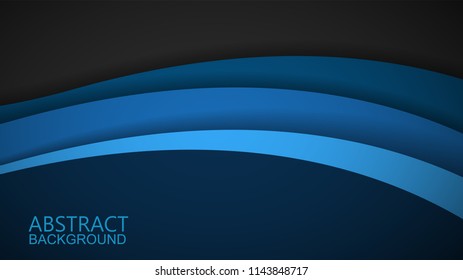  Modern Blue Curve Vector Background 