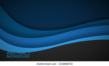  Modern Blue Curve Vector Background 