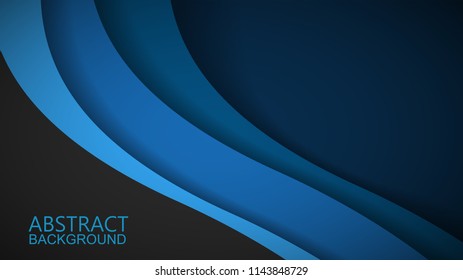  Modern Blue Curve Vector Background 