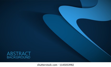 Modern Blue Curve Vector Background 