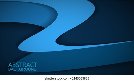  Modern Blue Curve Vector Background 