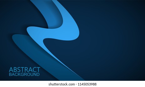 Modern Blue Curve Vector Background 