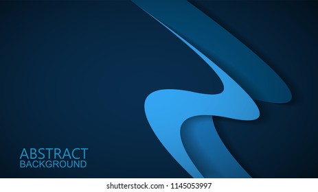  Modern Blue Curve Vector Background 