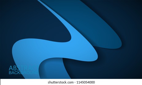  Modern Blue Curve Vector Background 