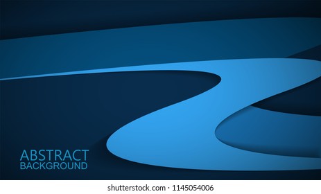  Modern Blue Curve Vector Background 