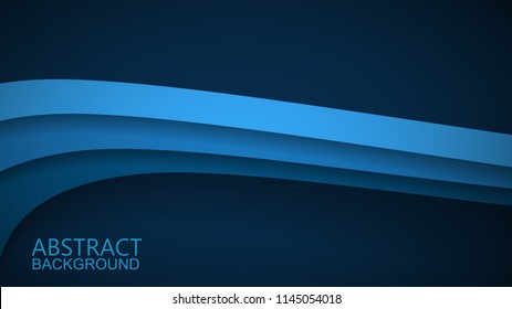  Modern Blue Curve Vector Background 