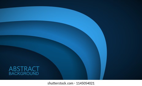 Modern Blue Curve Vector Background 