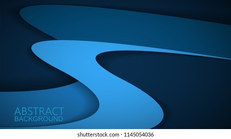  Modern Blue Curve Vector Background 