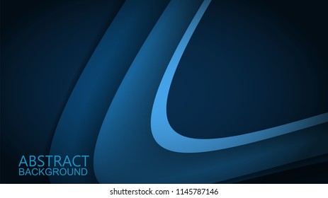 Modern Blue Curve Vector Background 