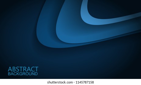 Modern Blue Curve Vector Background 