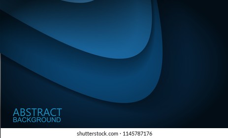 Modern Blue Curve Vector Background 