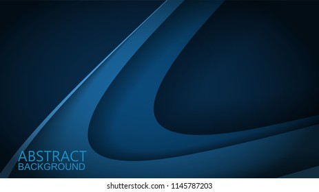 Modern Blue Curve Vector Background 
