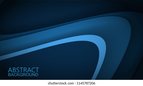Modern Blue Curve Vector Background 
