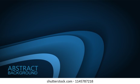 Modern Blue Curve Vector Background 