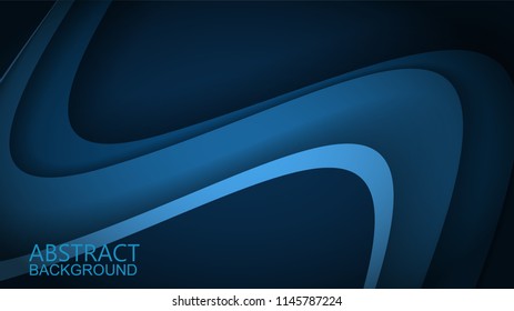 Modern Blue Curve Vector Background 